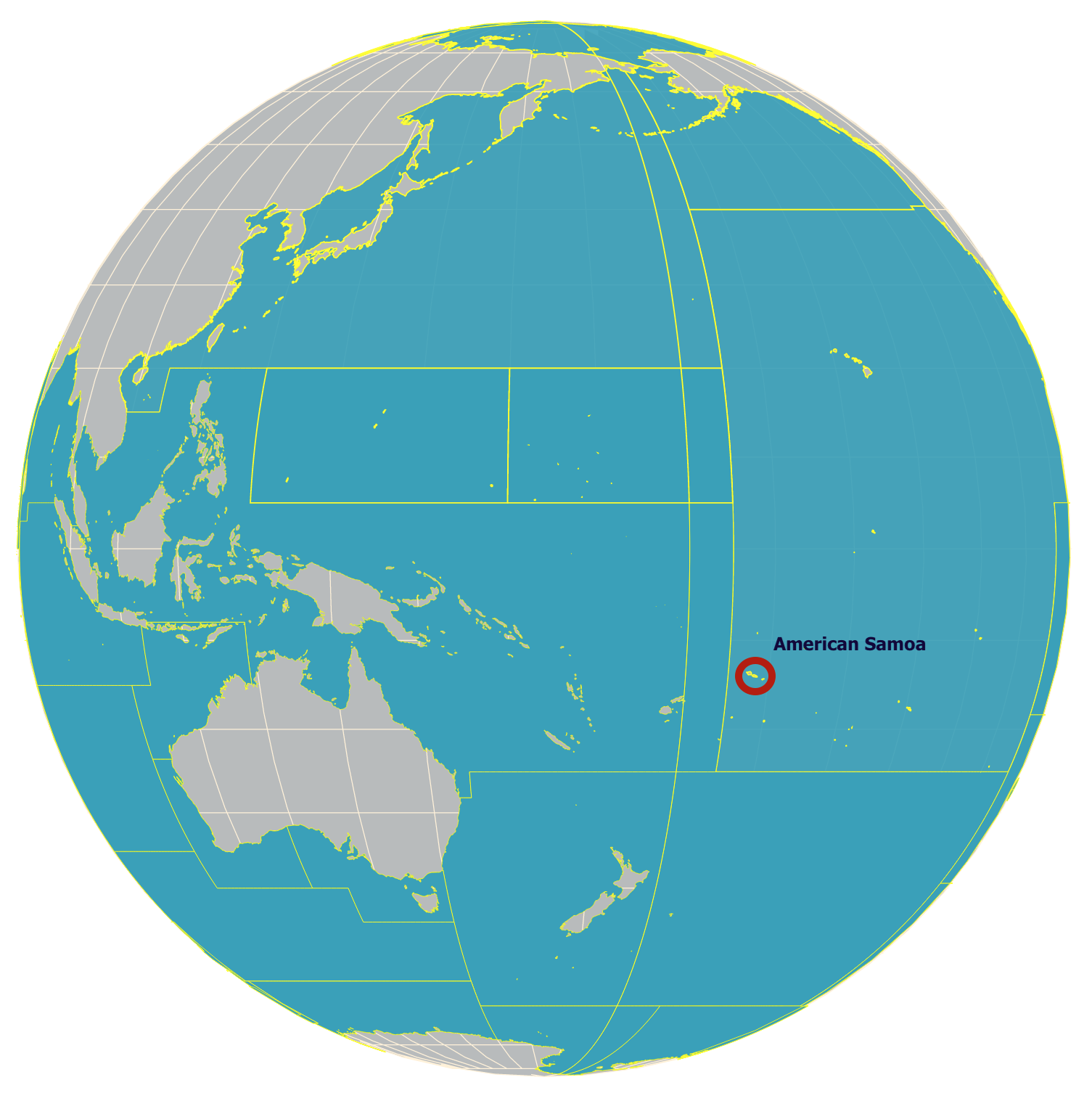 American Samoa world map