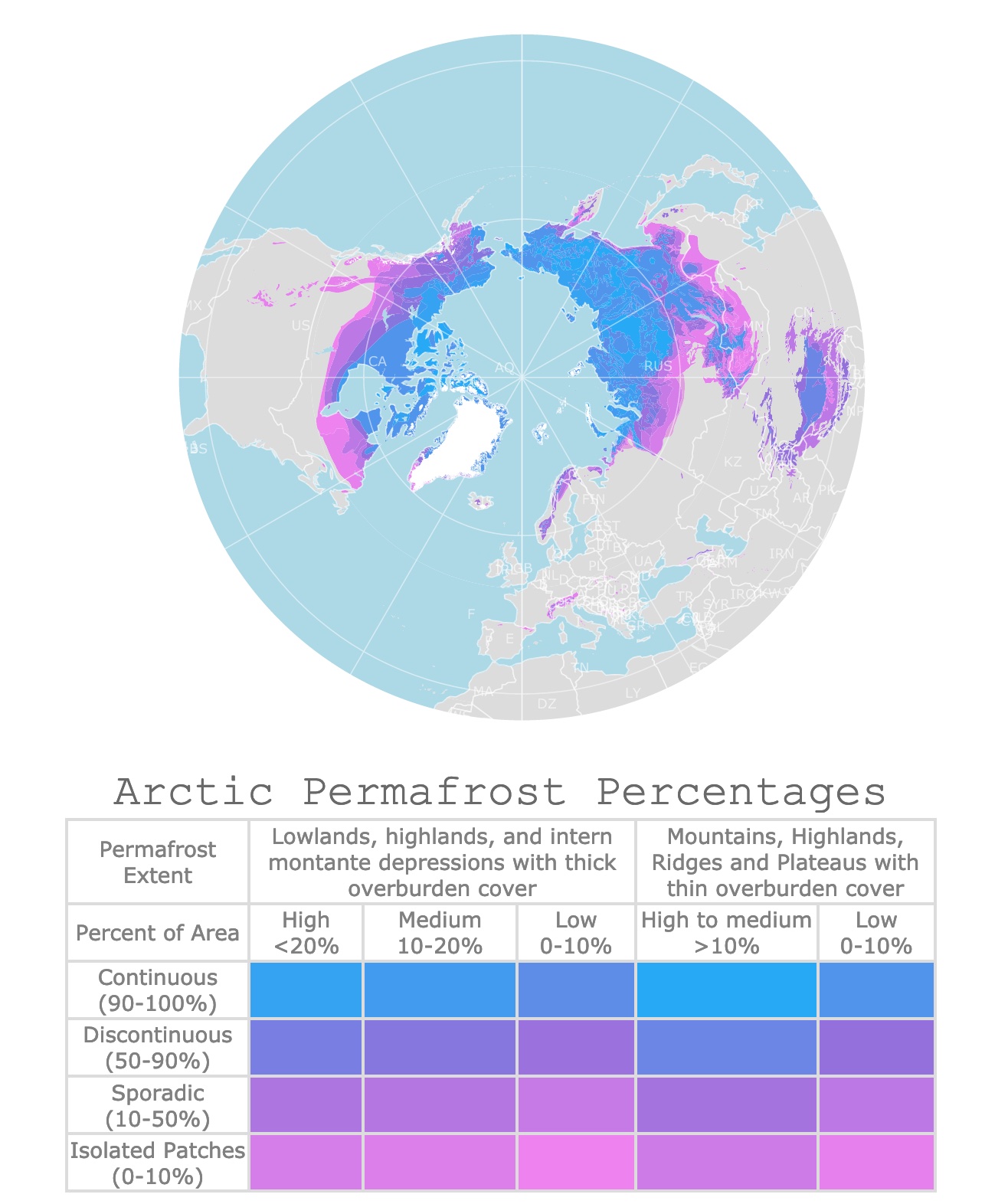 Arctic Permafrost Map