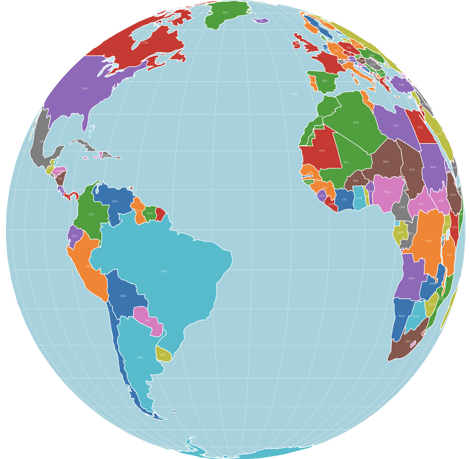 World globe map