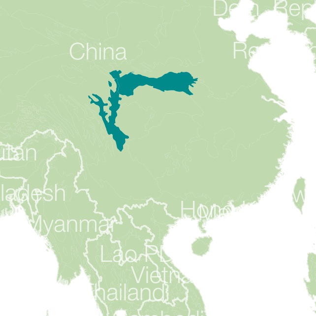 Giant Panda habitat map