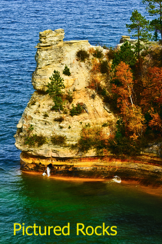 Pictured rocks, Great Lakes