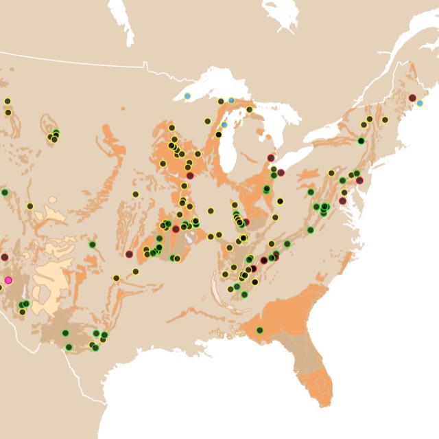 Map of USA Caves