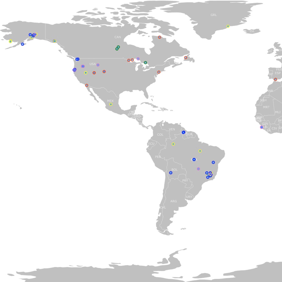 Map of Palladium mines and Deposits worldwide