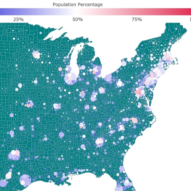 US Educational Attainment Map by county