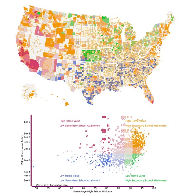 Map of Education and Home Value
