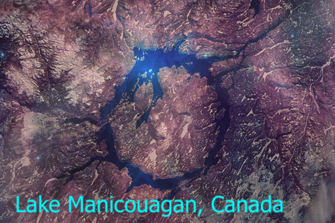 Manicougan crater and lake, Canada