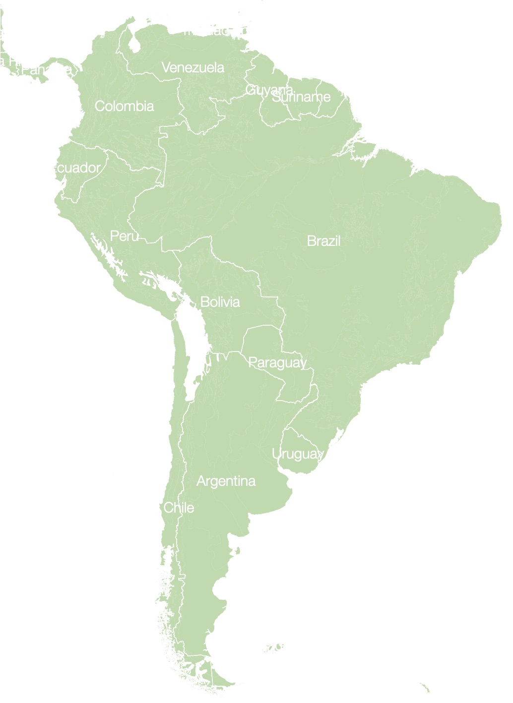 Alpaca or Vicugna pacos habitat map