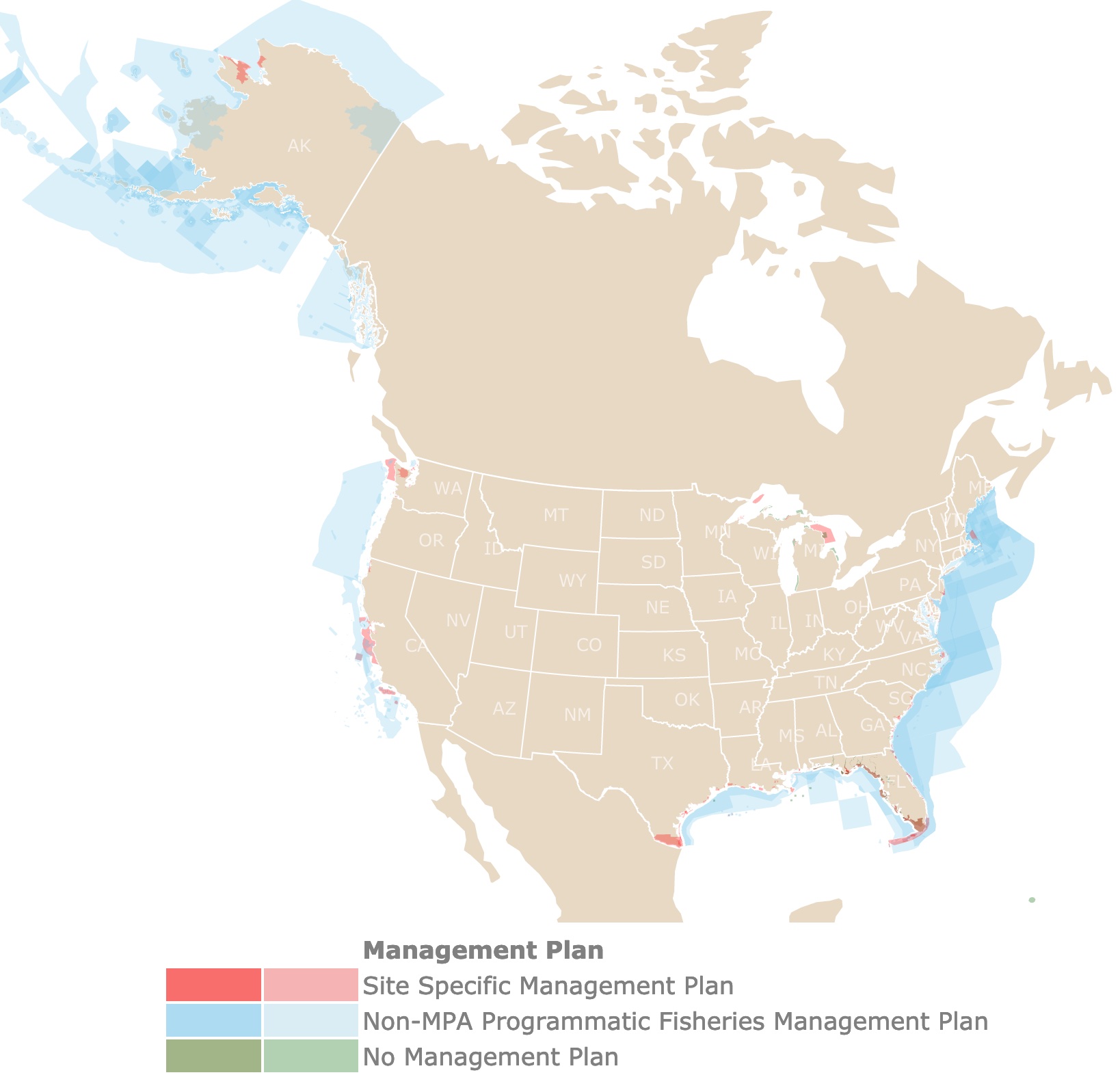 Marine Protected Areas of the U.S. Map