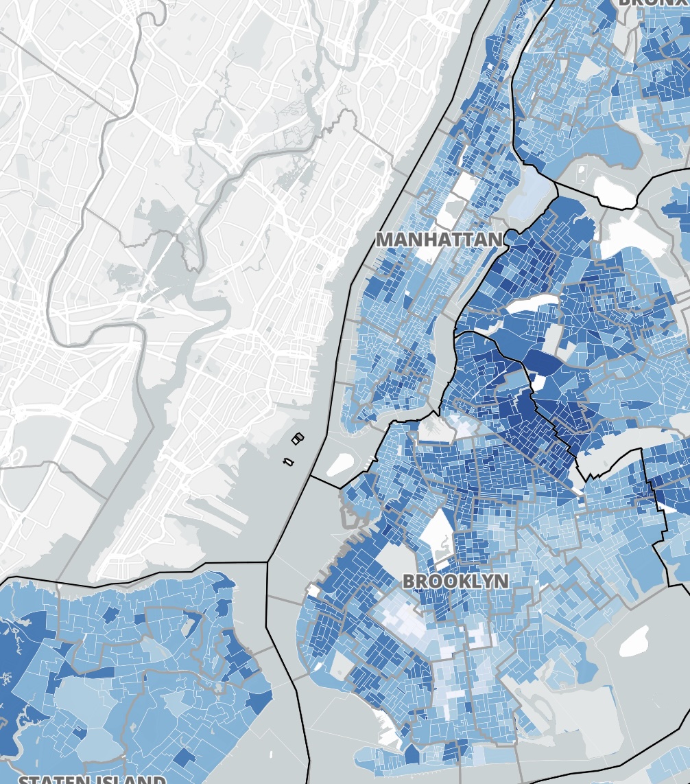 Map of New York City Mayoral Election 2025