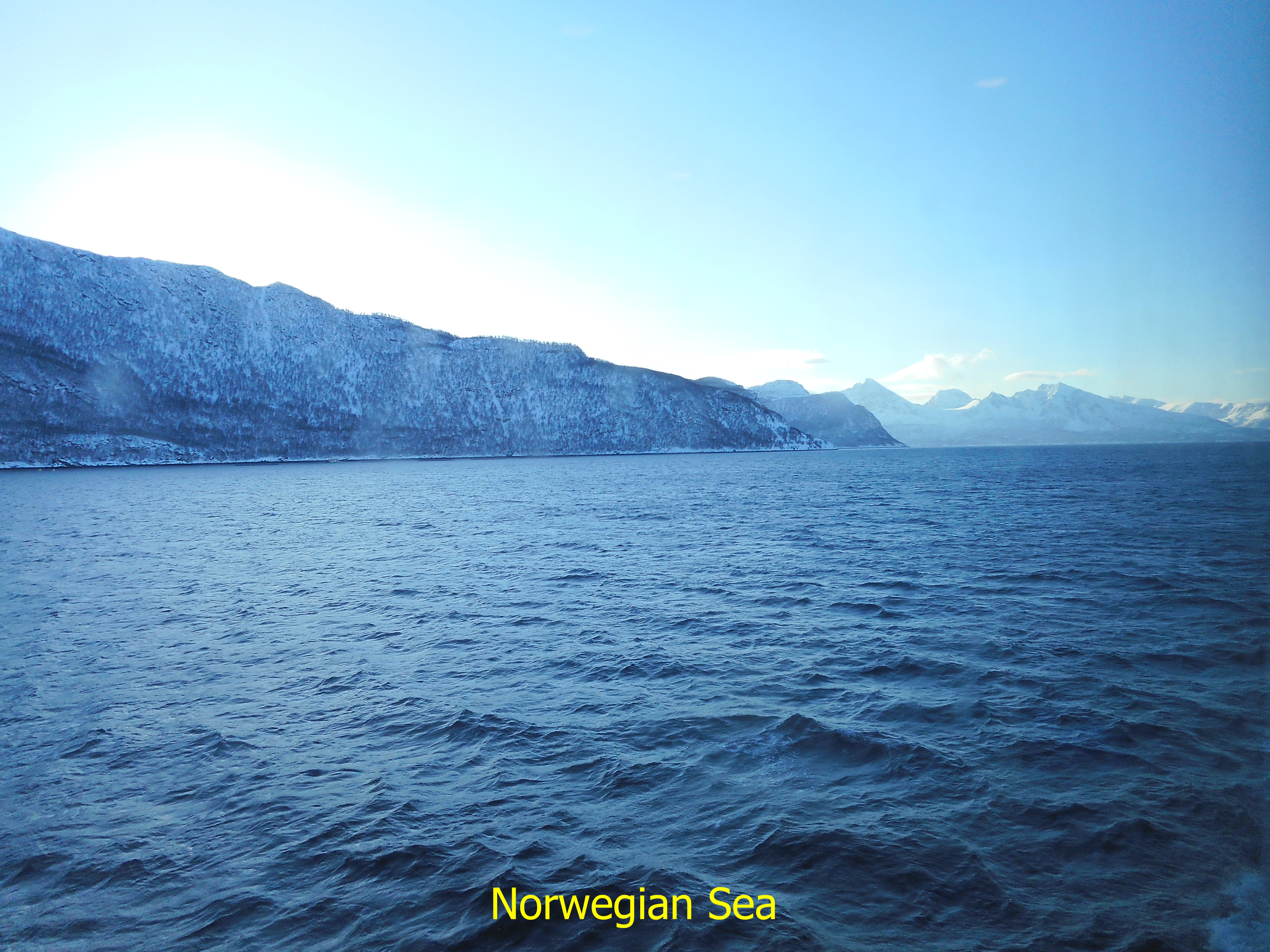 Norwegian sea view from the Hurtigruten