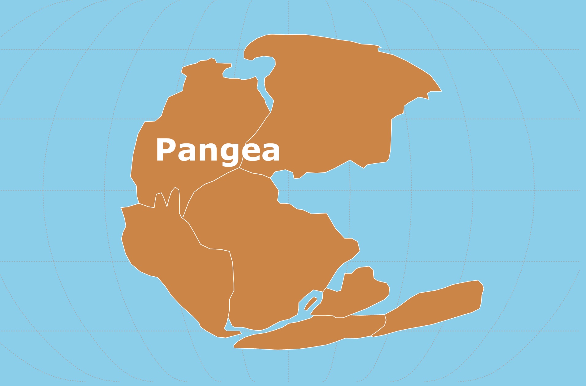 Map of Pangea 230Ma