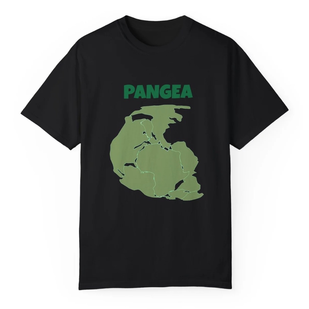 t-shirt Pangea map