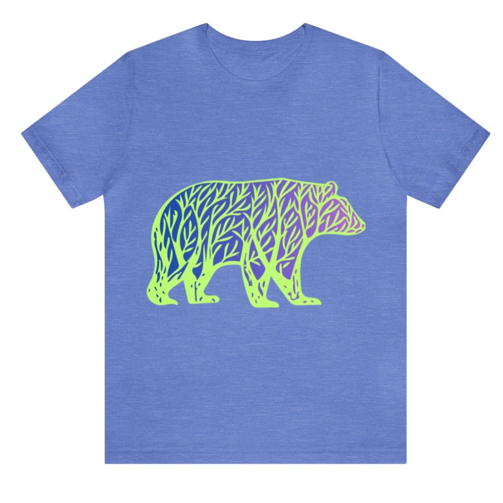 Bear in woods tshirt