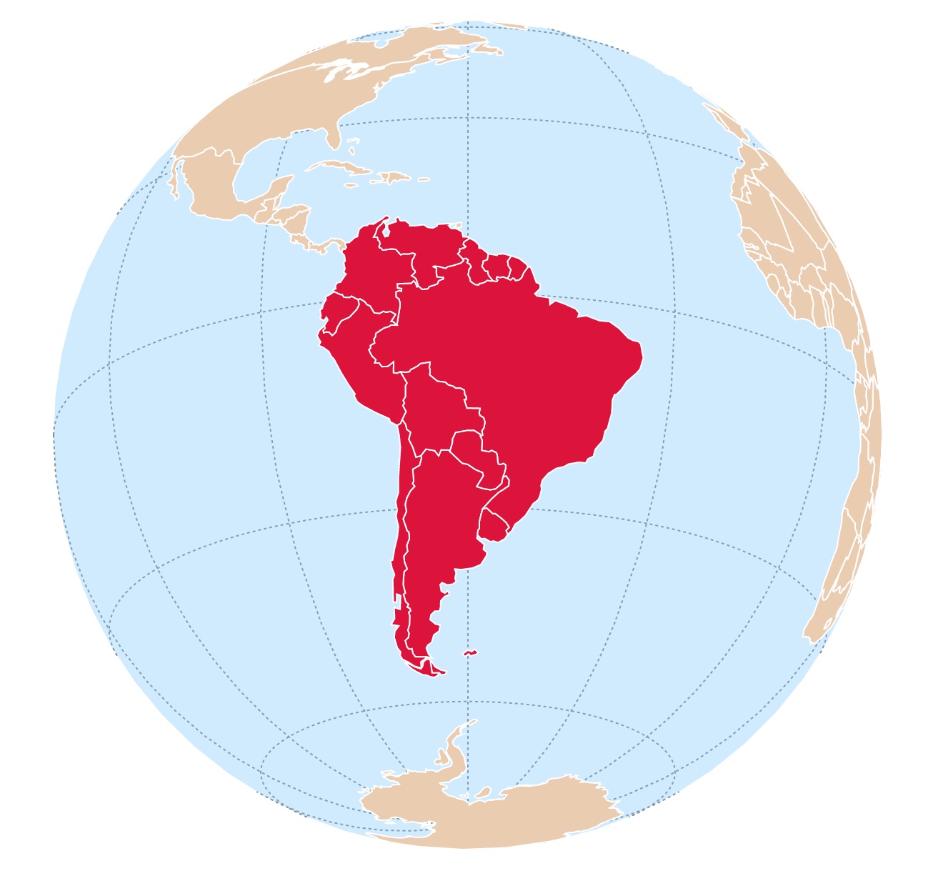 Location of South America Mapped