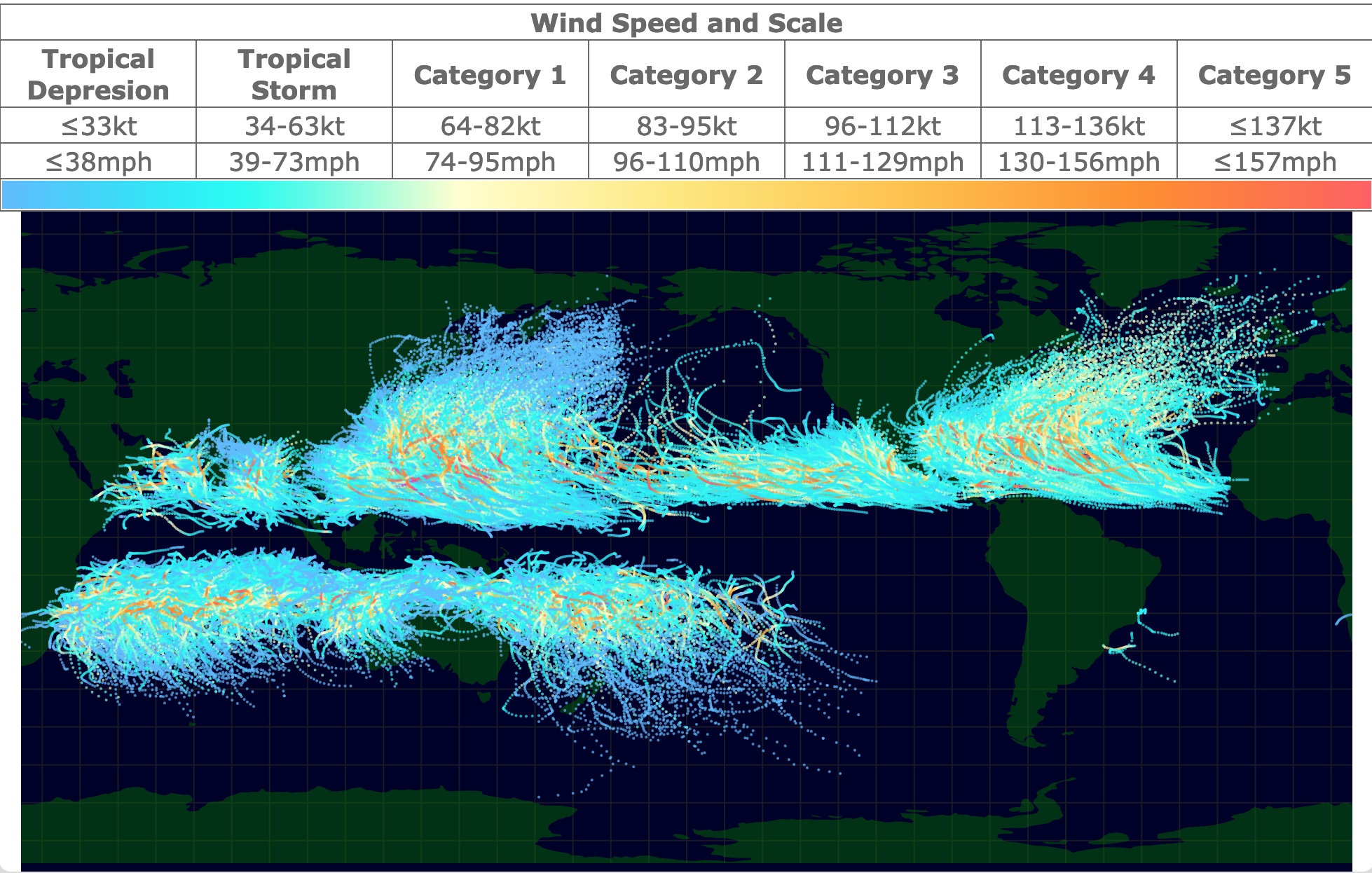 Map Of Tropical Storm Tracks Map Of Tropical Storm Tracks