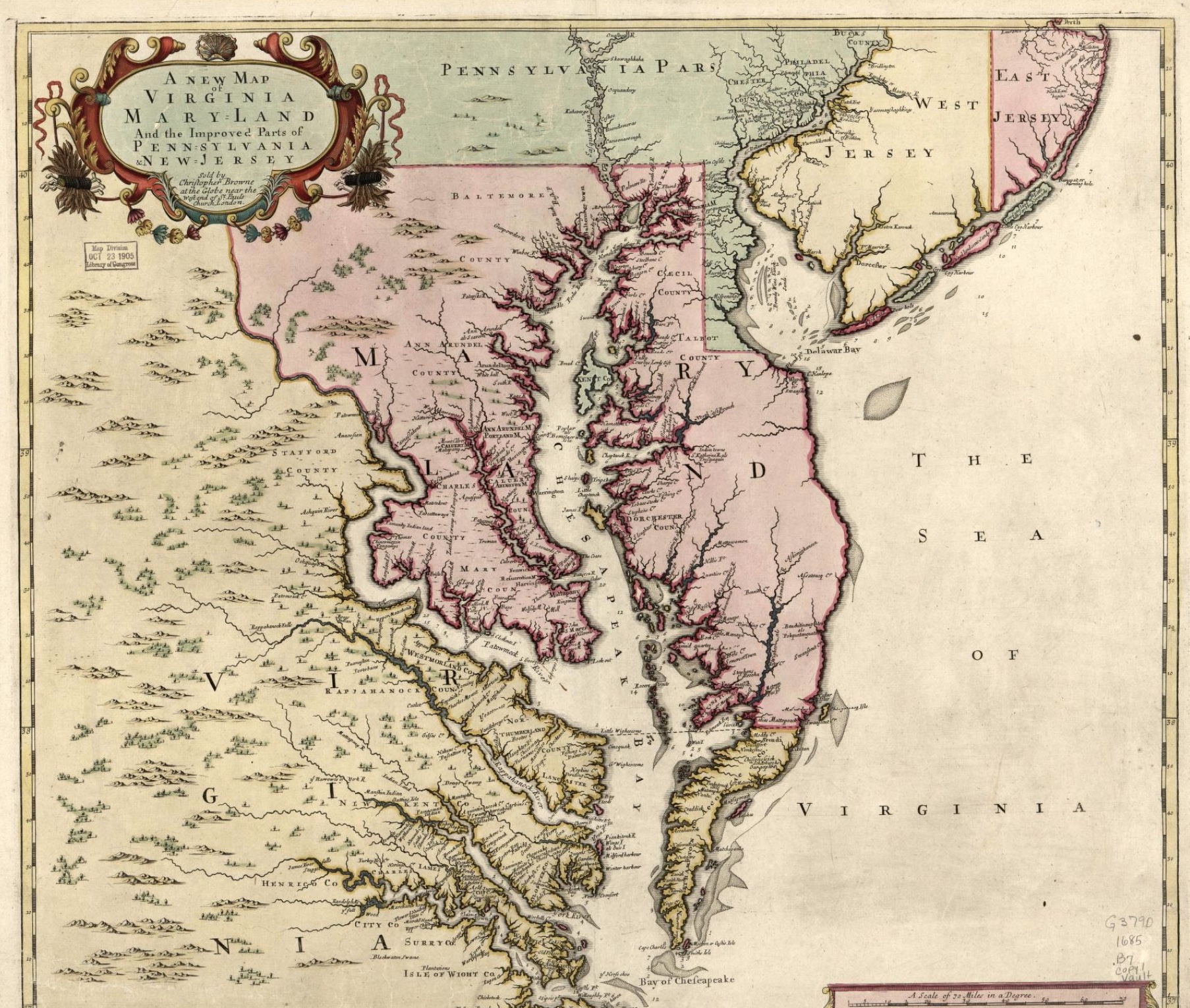 Old Map from Maryland and Virginia