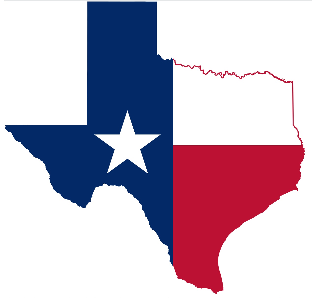 texas flag map